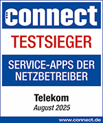 Connect Testsieger Service-Apps der Netzbetreiber Telekom August 2025