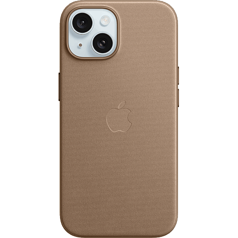Apple Feingewebe Case iPhone 15 mit MagSafe - Taupe 99934683 vorne