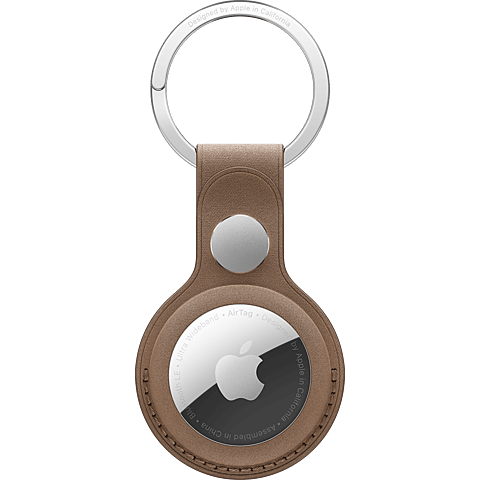 Apple AirTag Feingewebe Schlüsselanhänger - taupe 99934853 vorne