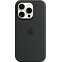 Apple Silikon Case iPhone 15 Pro Max mit MagSafe - schwarz 99934850 vorne thumb