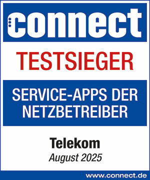 Connetc Testsieger Service-Apps der Netzbetreiber Telekom August 2025