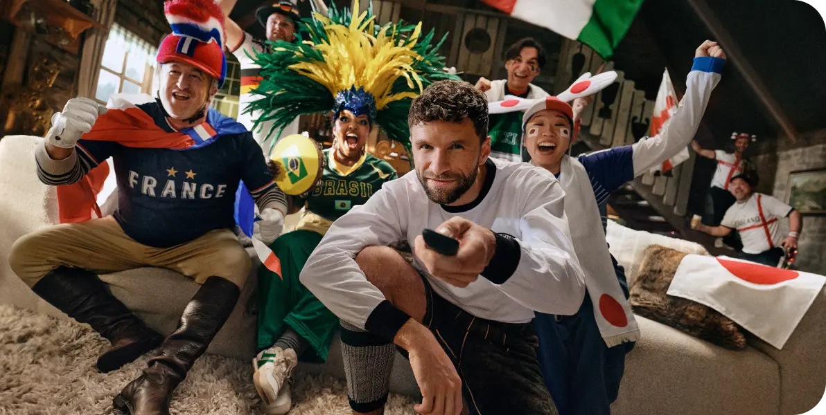 Fußball-Fans aus aller Welt