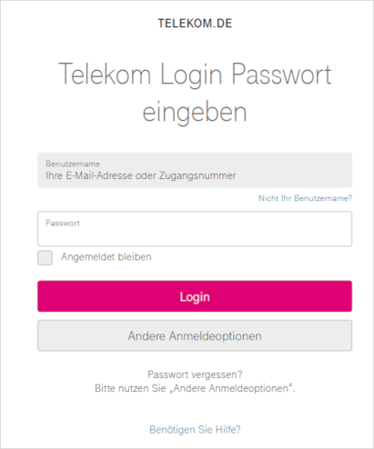Telekom Login Zugangsdaten | Telekom Hilfe