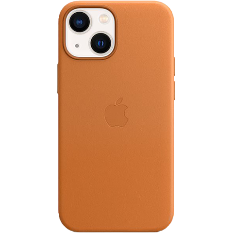 Apple Leder Case iPhone 13 - Goldbraun 99932539 vorne