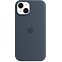 Apple Silikon Case iPhone 14 - Sturmblau 99933825 vorne thumb