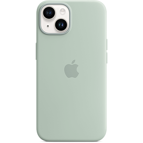 Apple Silikon Case iPhone 14 - Agavengrün 99933826 vorne