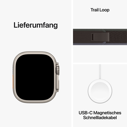 Apple Watch Ultra 2 Titan Trail Loop Titan/Blau/Schwarz M/L - Gallerie 5