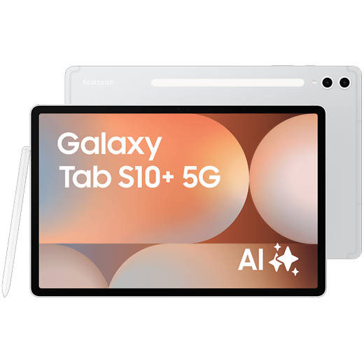 Samsung Galaxy Tab S10+ 5G Silver - Vorne/Hinten